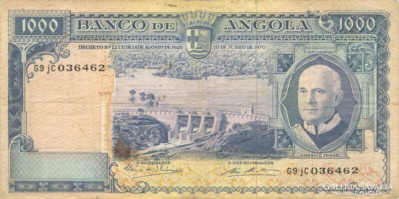 1000 escudo escudos 1970 Angola 1.