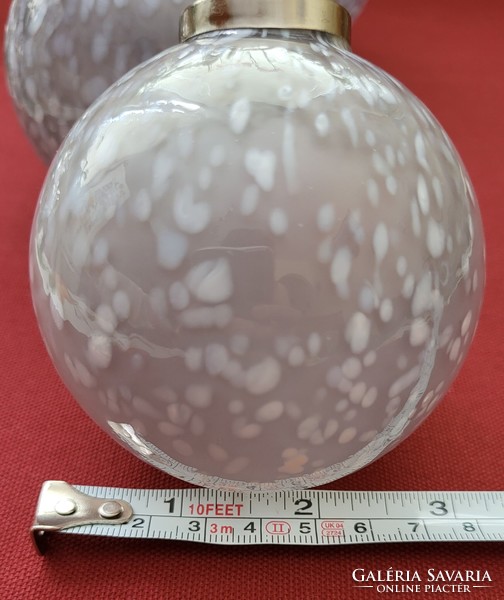 3db régi vastag üveggömb üveg gömb muránói stílusú dekoráció kellék dísz