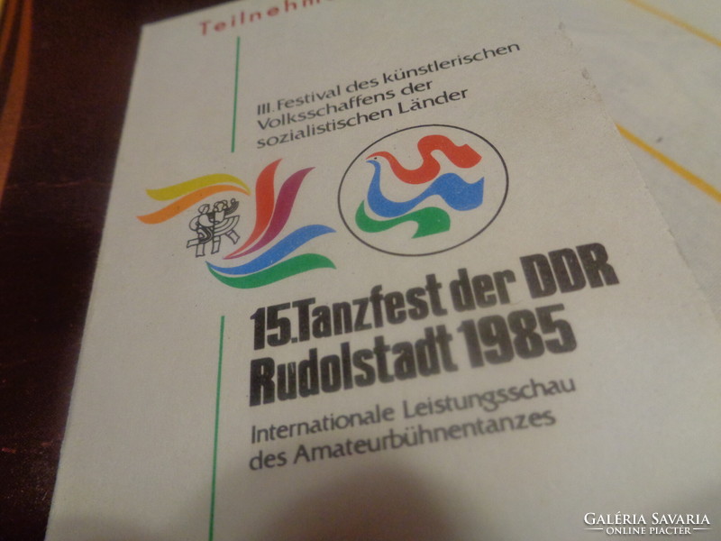 NDK  táncfestivál Rudolstadt ,  alkalmi  bélyegblok 1985