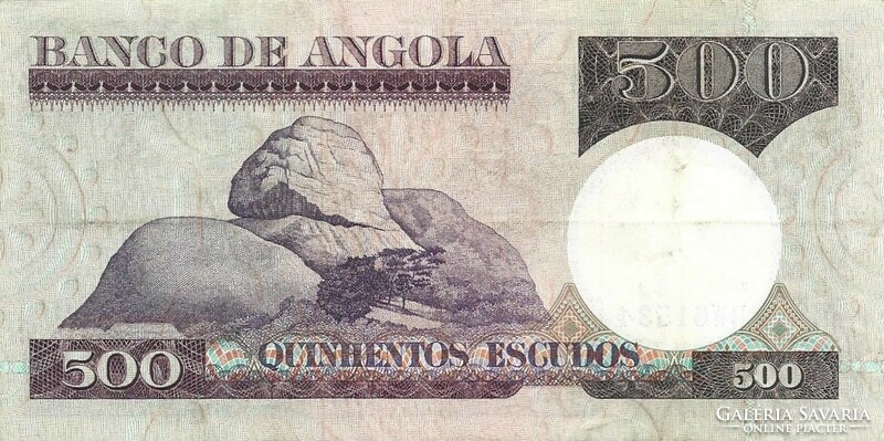 500 Escudo escudos 1973 Angola beautiful