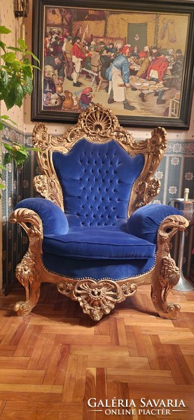 Antik trón fotel