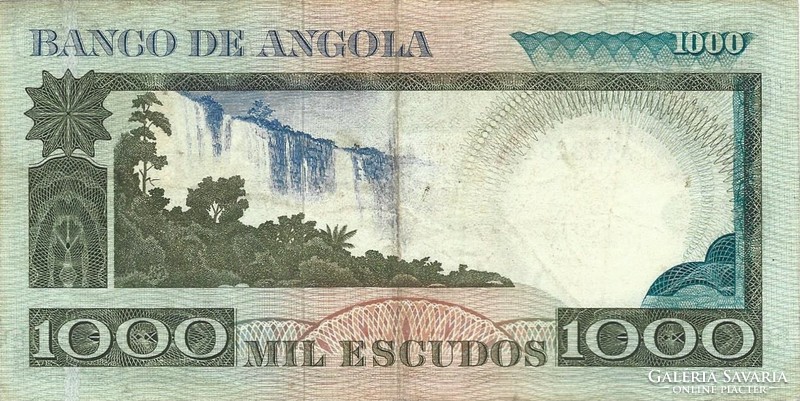 1000 escudo escudos 1973 Angola