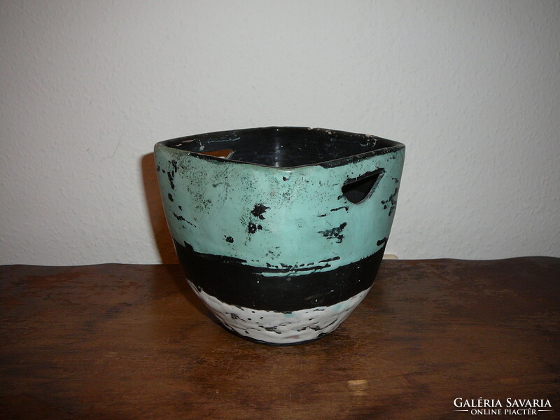 60's, marked, Gorka Lívia ceramic bowl.