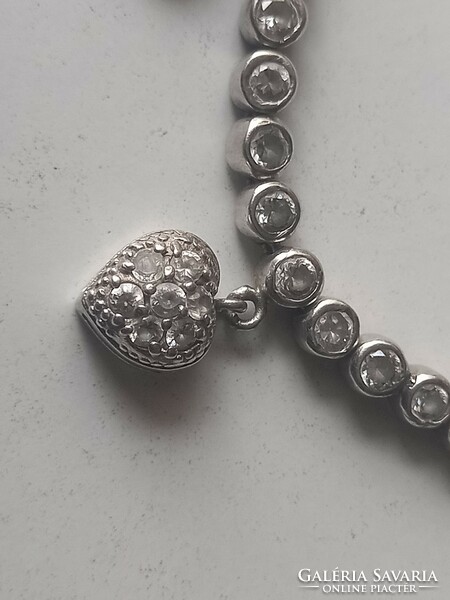 Women's silver bracelet with stones