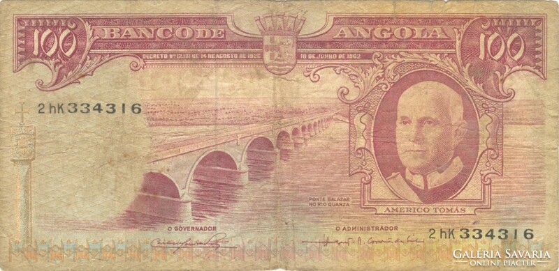 100 Escudos 1962 Angola 2.