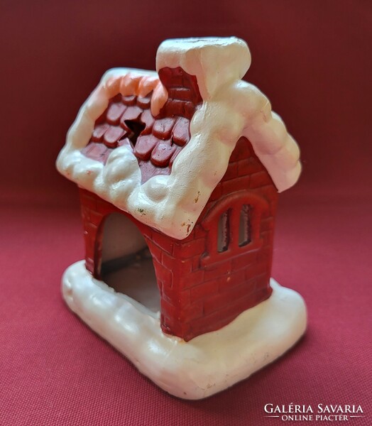 Christmas ceramic candle holder cottage house decoration candle village accessory