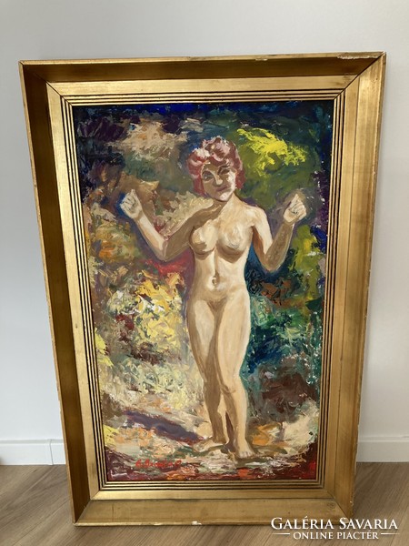 András G. Szántó / female nude, oil painting