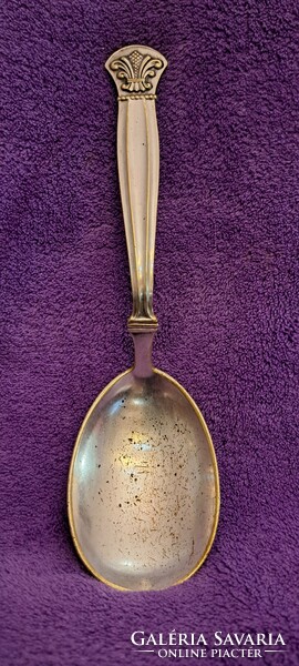 Old silver-plated serving spoon (m4259)