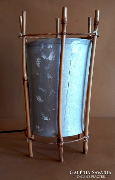 Louis Sognot Italy design vintage aszrali lámpa bambusz  ALKUDHATÓ