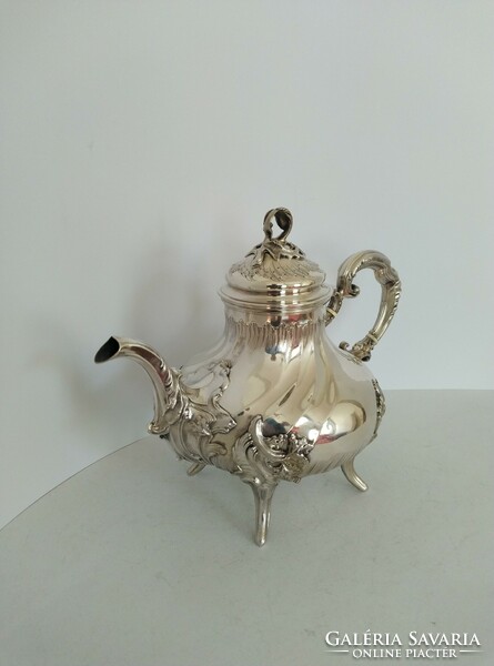 Silver baroque teapot