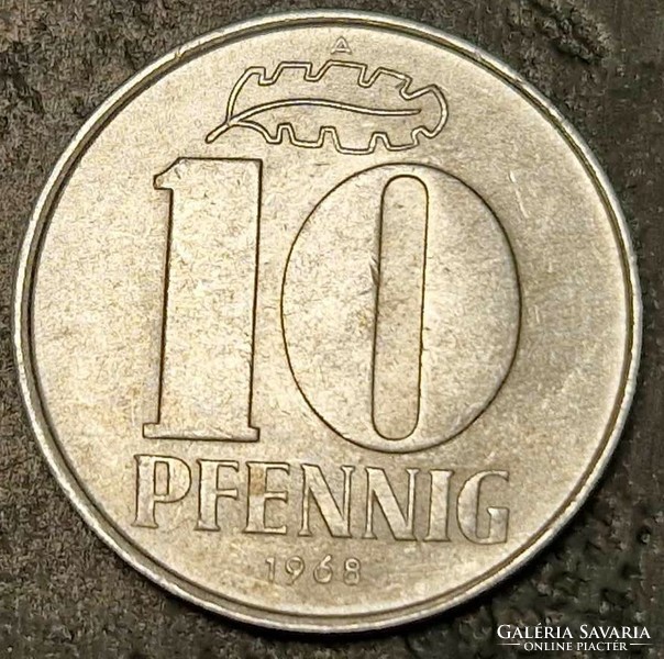 10 pfennig, 1968, NDK.