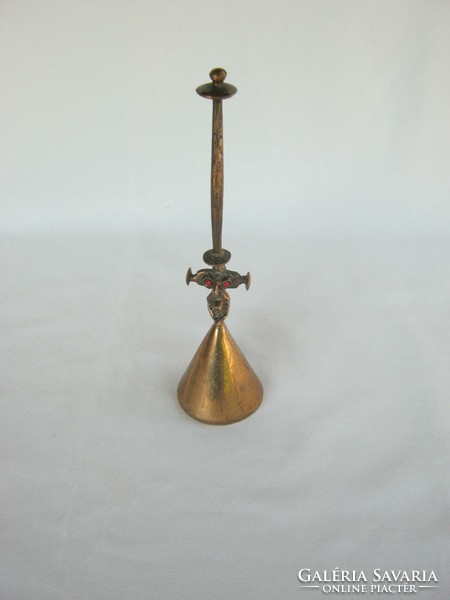 Retro ... Muharos Hungarian applied arts copper bell 21 cm