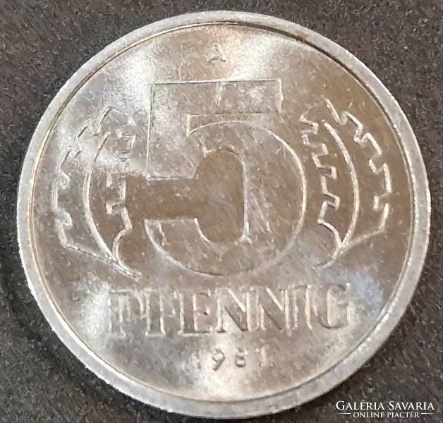 5 pfennig, 1981, NDK