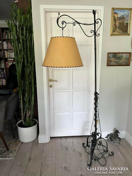 Wrought iron floor lamp