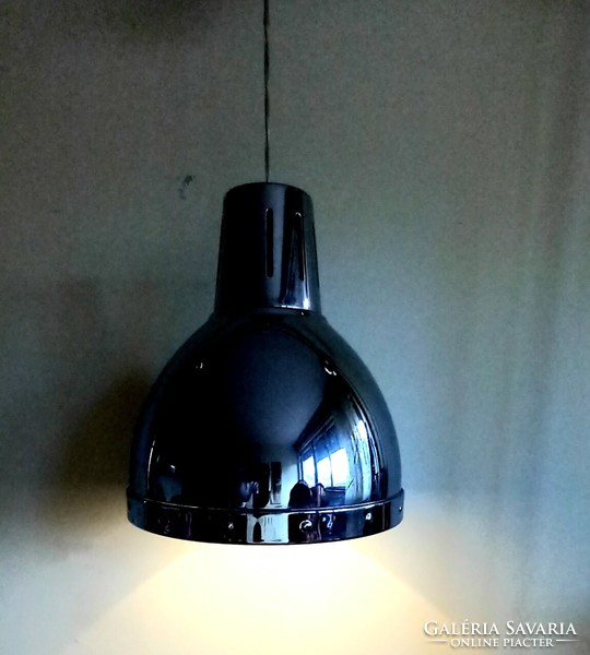 Hatalmas Krómozott vintage mennyezeti lámpa ALKUDHATÓ loft design