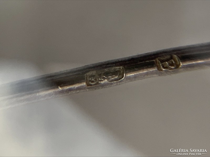 1950 körüli ezüst KOI hal bross filigrán technikával, nagyméretű 800-as ezüst