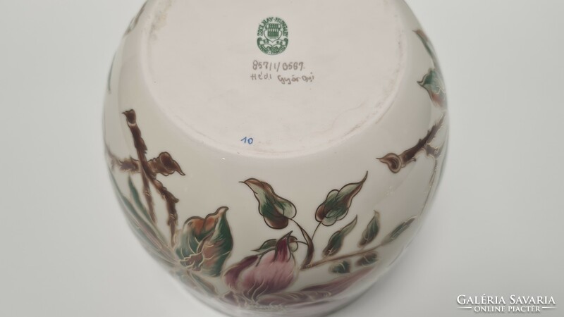 Zsolnay large orchid pot