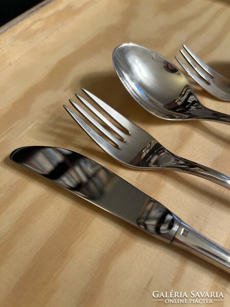 Wmf-90 silver-plated, 6-person cutlery set in mint condition! 35 pieces, with a rare design