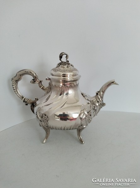 Silver baroque teapot