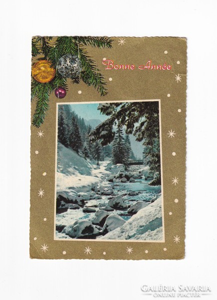 K:040 Karácsonyi képeslap-Újévi