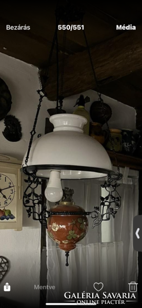 Kerosene lamp, chandelier lamp, majolica lamp