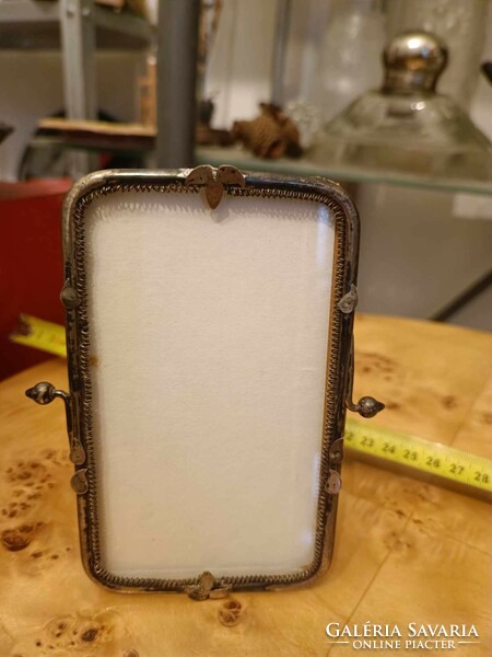 Picture frame with 3 markings, probably silver