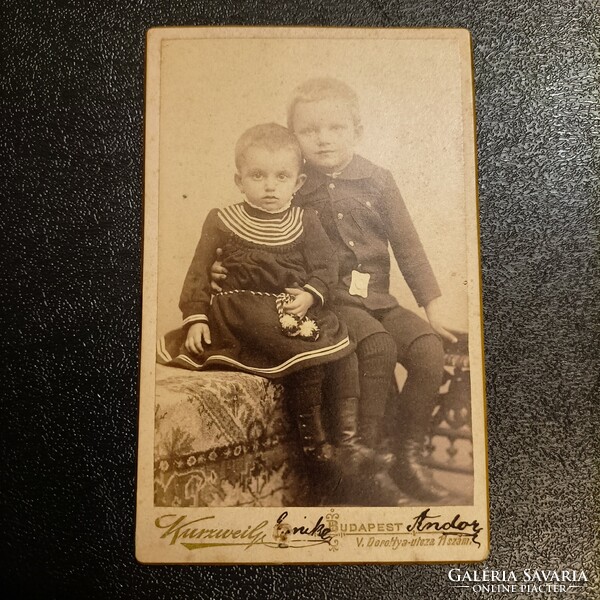 Testvérek, gyerek fotó a 19.századból