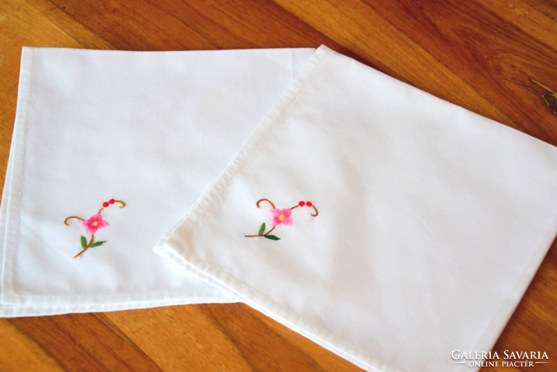 Old hand-embroidered napkin, shawl set set of 8 pieces
