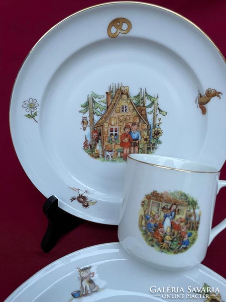 Beautiful children's set with fairy-tale characters from Czechoslovakia Jancsi and Juliska Snow White and the 7 Dwarfs