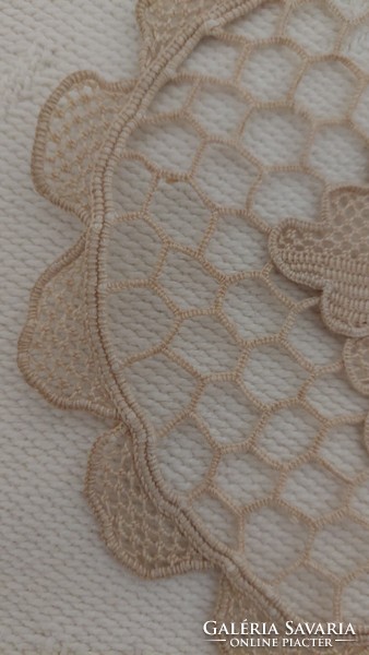 3 pcs crocheted crochet lace tablecloths in ecru!