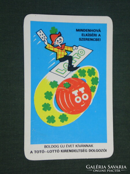 Card calendar, toto lottery game, graphic artist, advertising figure, 1983, (2)