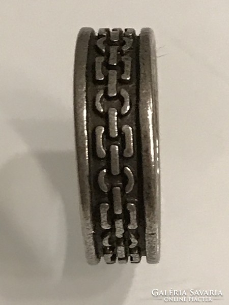 Nemesacél gyűrű lánc mintàval, 19 mm belső átmèrő
