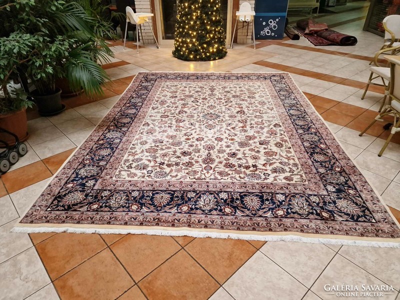 Iráni isfahan 265x365 cm kézi csomózású gyapjú perzsa szőnyeg BFZ512