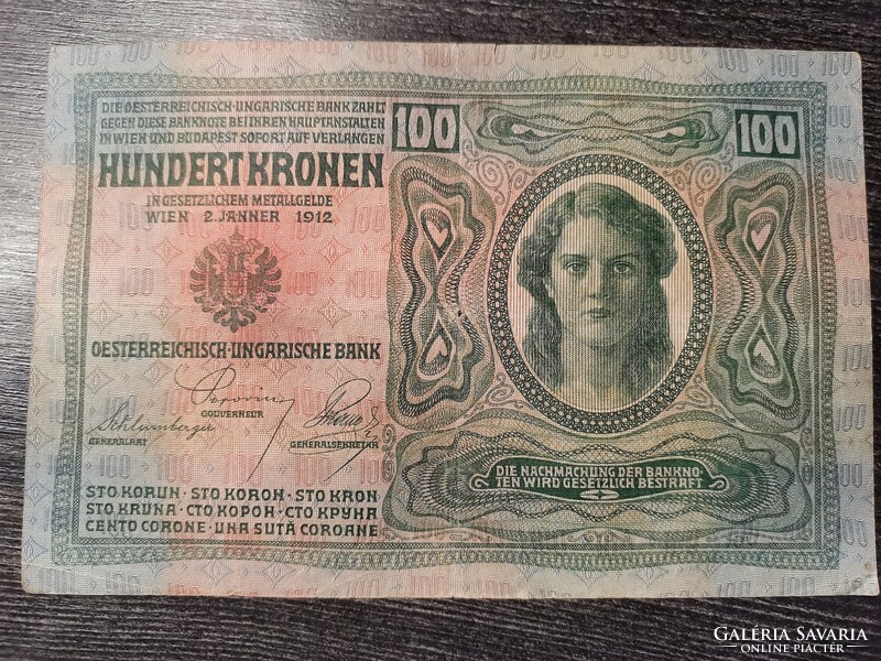 100 korona 1912 F