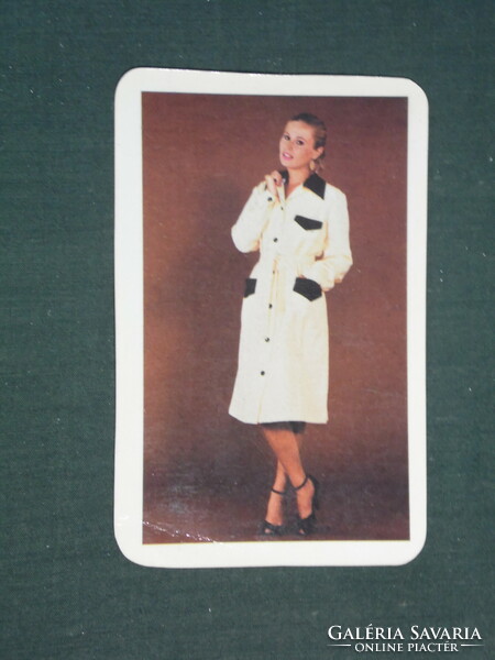 Kártyanaptár, VOSZK munka védőruha üzem, Nagykanizsa, erotikus női modell, 1985 ,   (2)