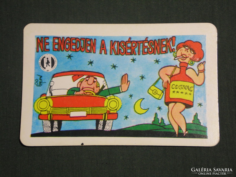 Card calendar, traffic safety council, graphic artist, humorous, erotic, 1983, (2)