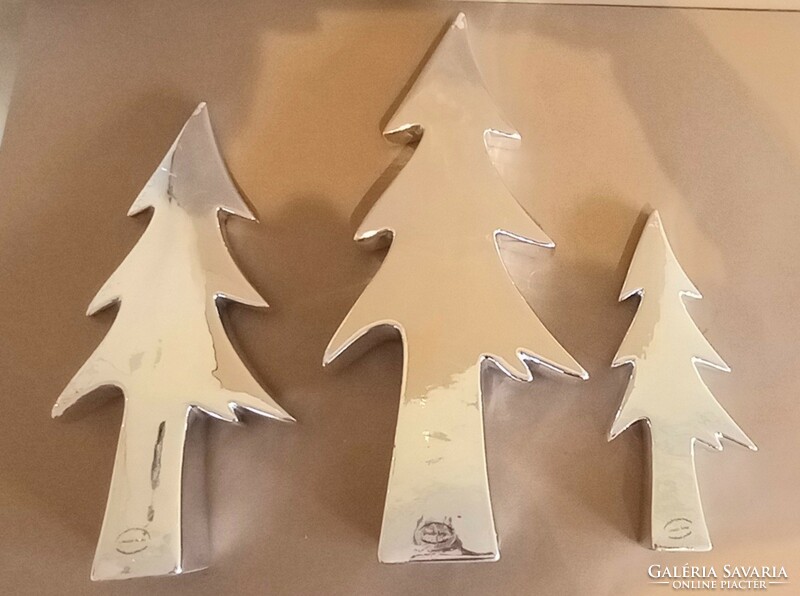 3 large ceramic pine tree designs, negotiable, handmade, marked