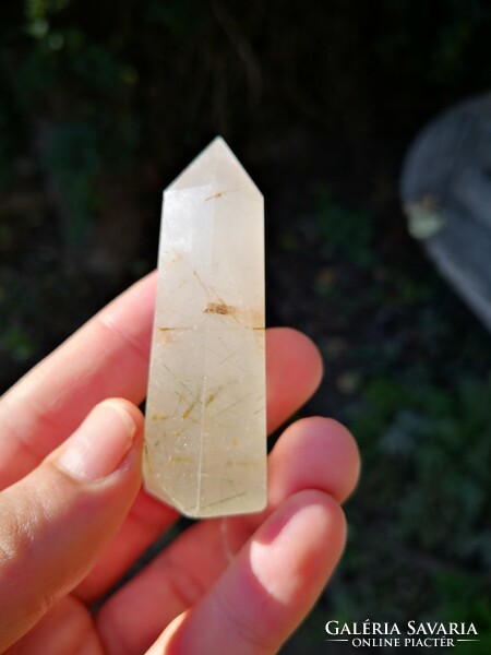 Szépséges rutilkvarc kristály, ásvány