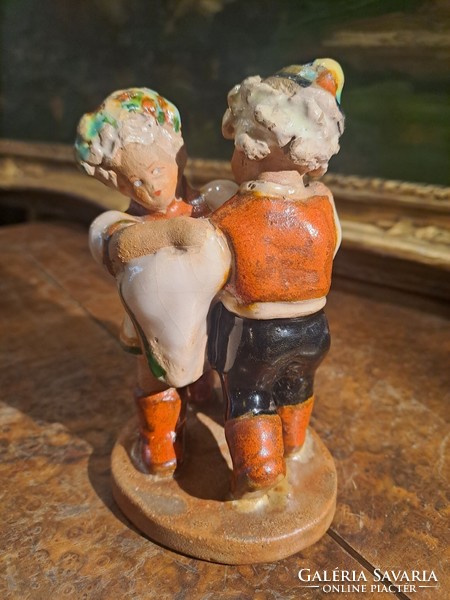 A rare ceramic dancing couple from Szécs