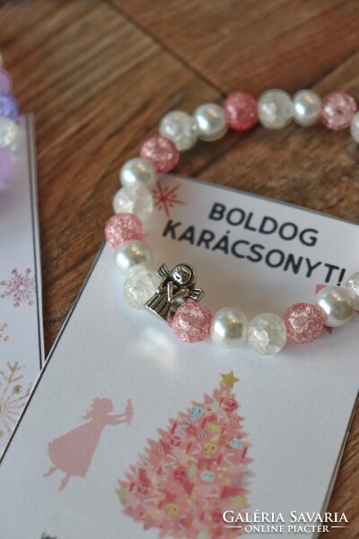 Angel bracelet for Christmas - pink