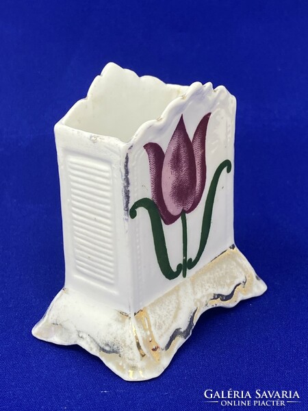 Antik tulipános Turul porcelán gyufa és gyújtó -CZ