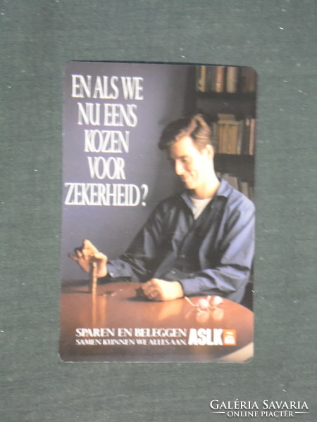 Kártyanaptár, Hollandia, ASLK takarékpénztár, bank, sportcipő,1992 ,   (2)