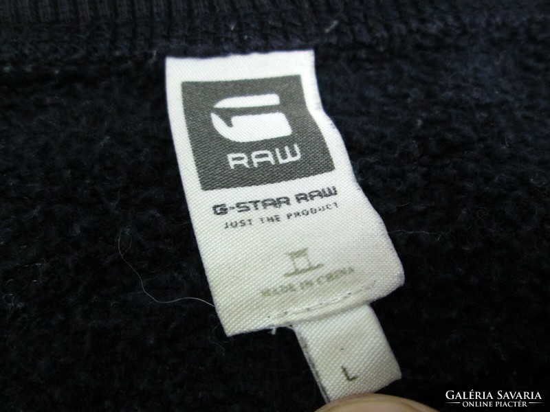 Original g-star raw (l) long sleeve night navy blue men's sweater