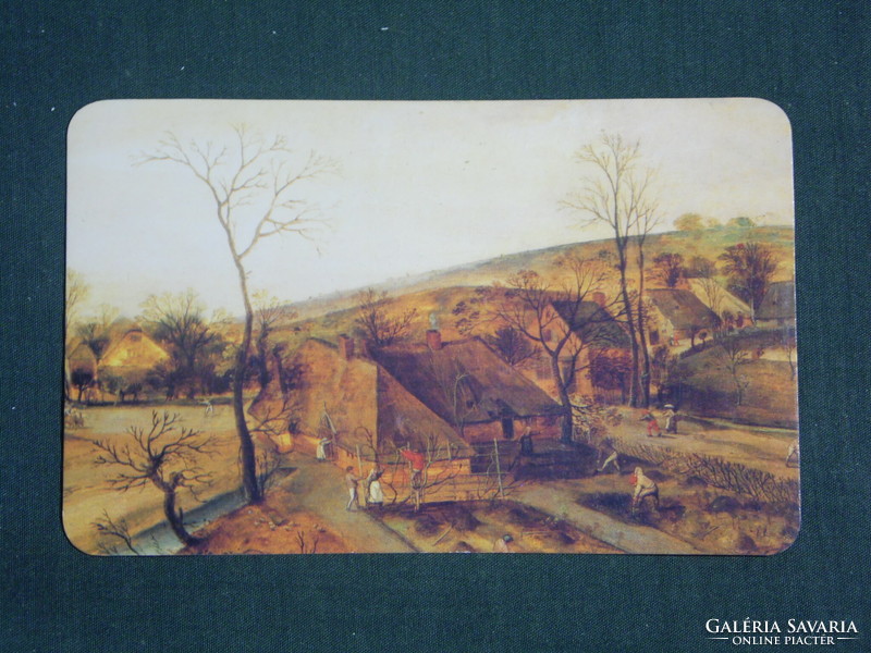 Card calendar, state insurance, painting, village portrait, 1992, (2)