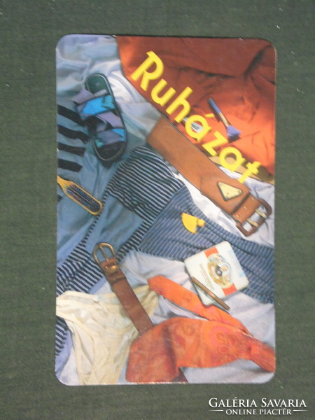 Kártyanaptár, ÁFÉSZ szaküzlet,áruház, ruházat divat,1991 ,   (2)