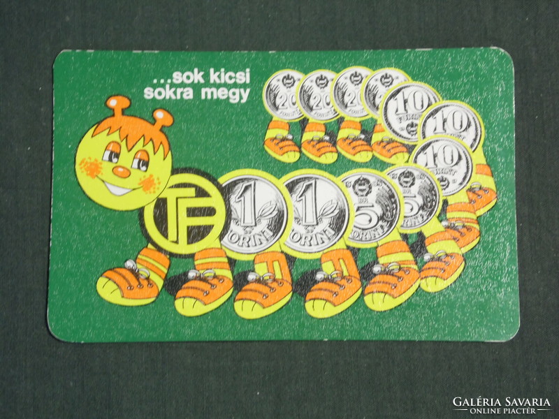 Card calendar, otp savings bank, graphic artist, centipede, 1989, (2)