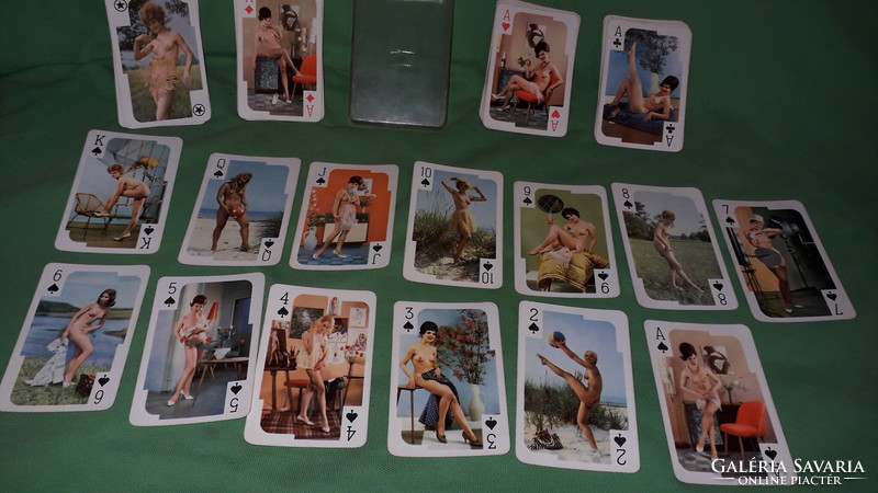 Erotic rummy - French cards made with retro artistic nudes with a box of 3 jokers as shown in the pictures