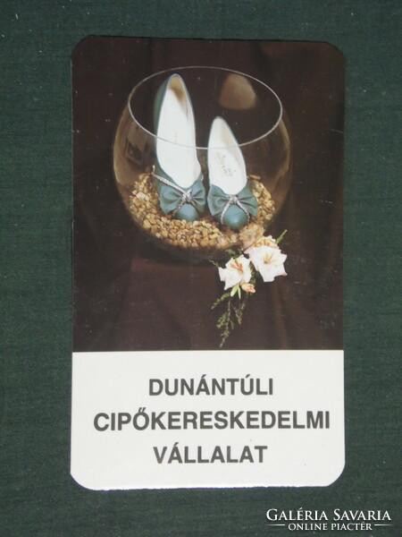 Kártyanaptár, Dunántúli cipőkereskedelmi vállalat, Pécs,Győr,1989 ,   (2)