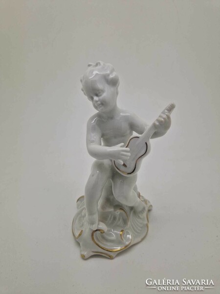 German porcelain musical putto schaubach kunst 13cm
