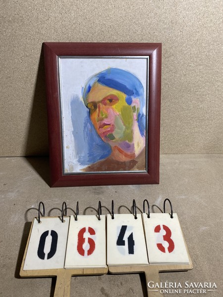 Male portrait, oil on wood, painting, size 31 x 40 cm.